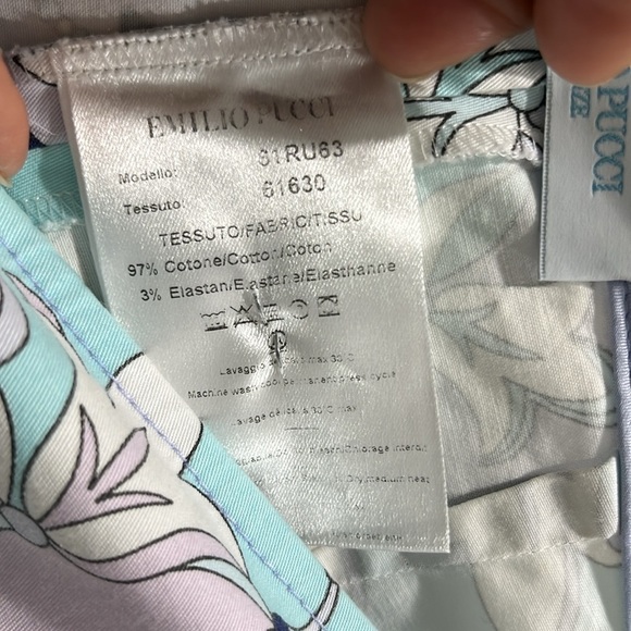 Emilio Pucci Y2K Printed Cigarette Straight Leg Pant Sz 0 / 2 - Picture 5 of 9